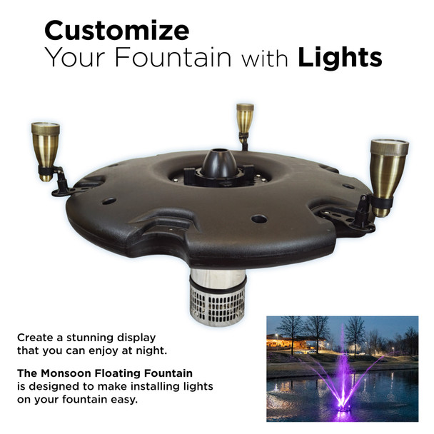 EcoFountain kits – 0.5HP with 3 Nozzles - 100’- 200’ Cord
