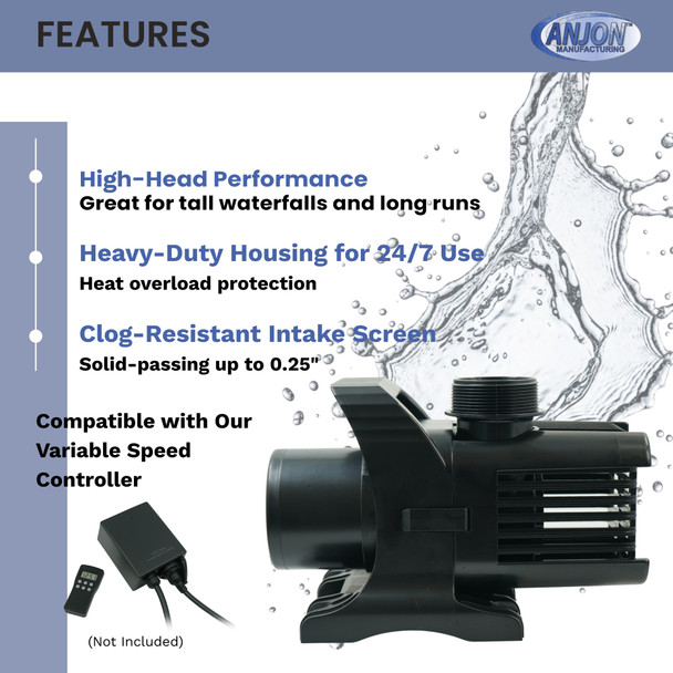 Monsoon Pumps – 550 to 15,000 GPH (33’, 100’ & 200’ Cord Options)