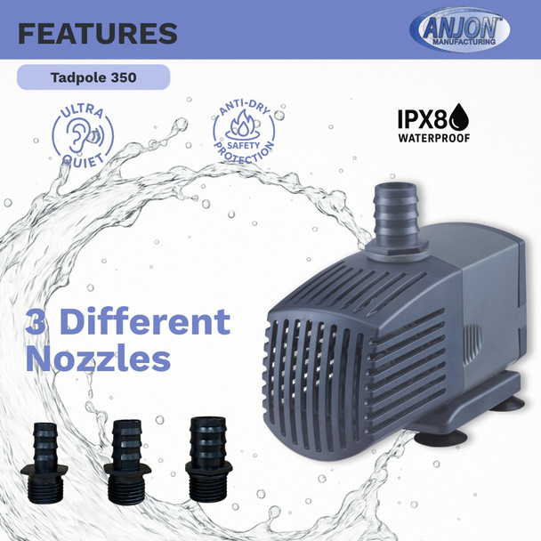 Tadpole 350 GPH Pump