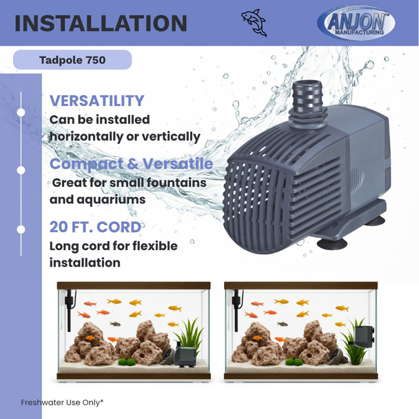 Tadpole 750 GPH Pump