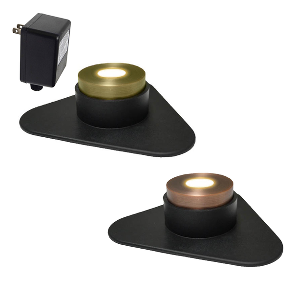 1-Watt LED Puck Light (Bronze or Brass, Optional 6-Watt Transformer)