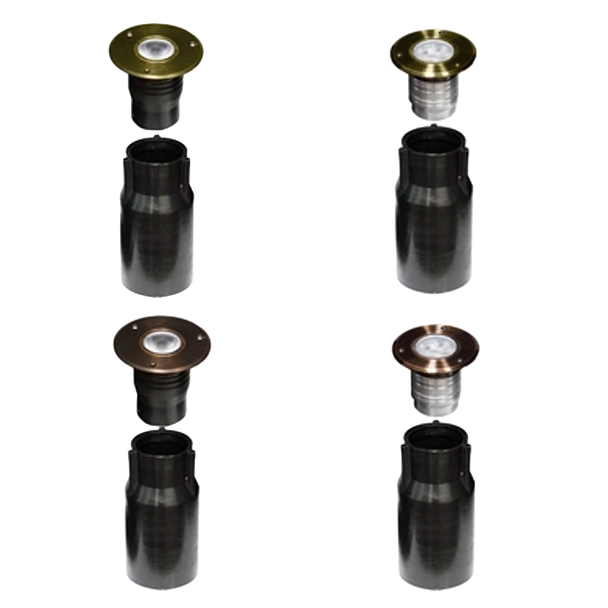 3-Watt or 6-Watt LED Well Lights (Brass or Bronze)