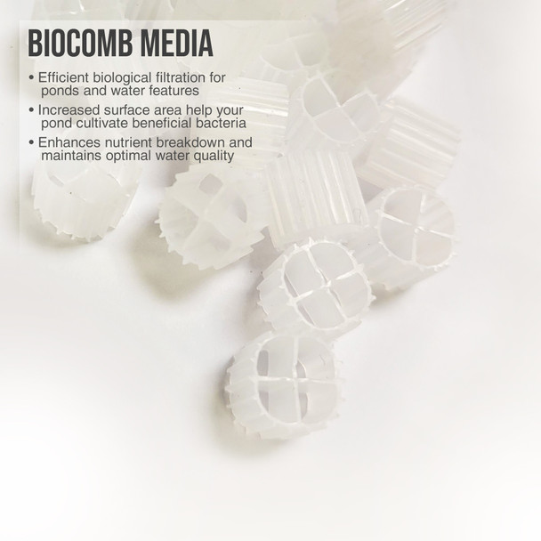 BioComb Media for Living Ponds Pro/Max Complete Filtration System with Pump and UV for Ponds up to 2,500 - 27,000 gallons