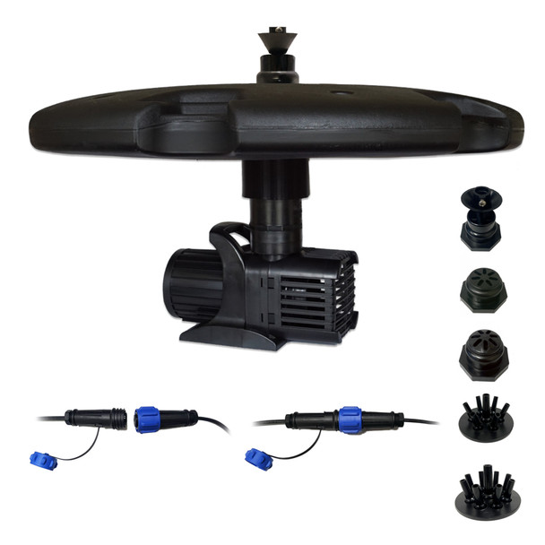 1 HP, 1.25 HP, 1.5 HP Floating Fountains – up to 11 Patterns - Quick Disconnect 100’ & 200’ Cord
