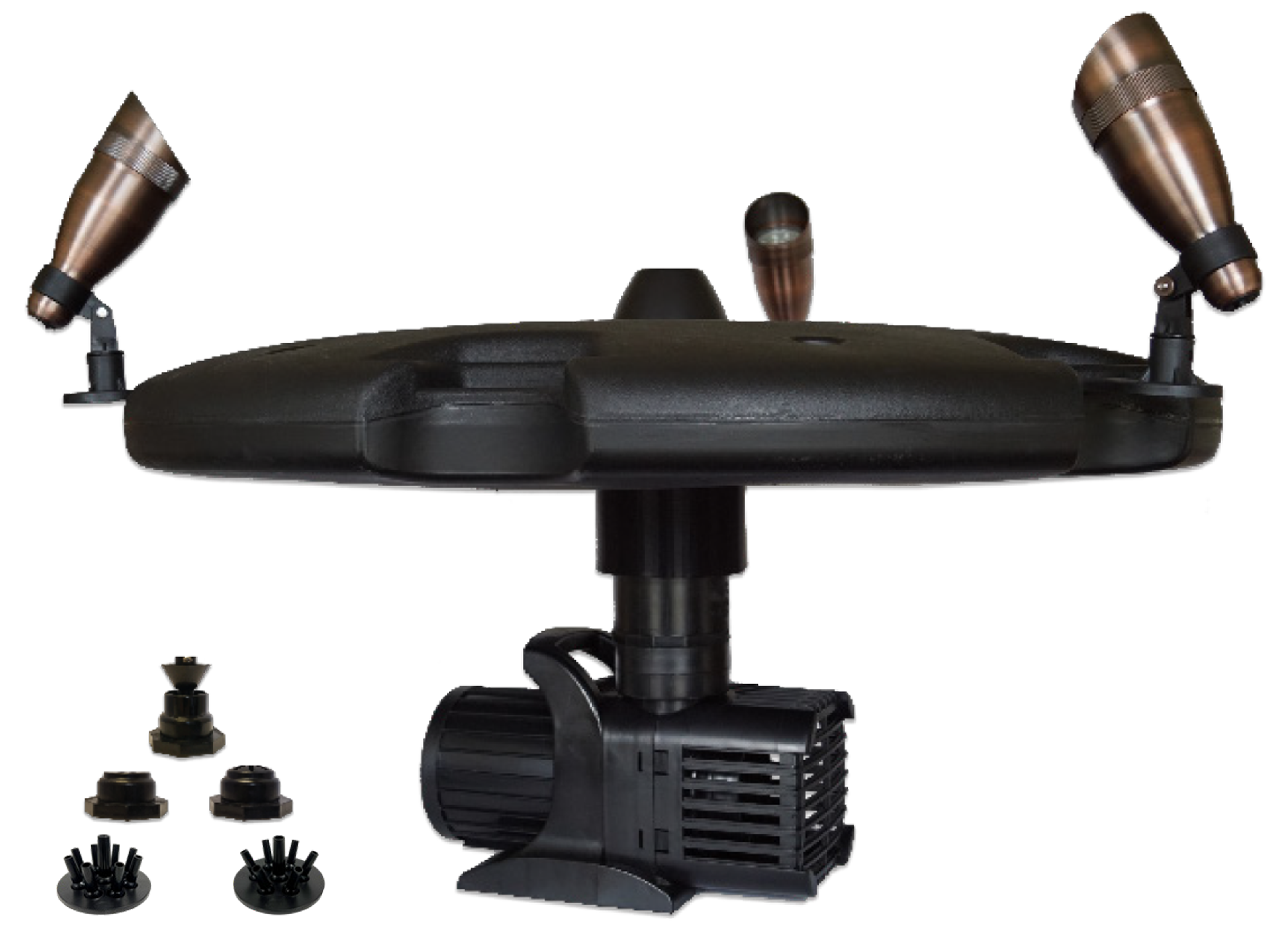  1HP, AND 1¼HP MONSOON FLOATING FOUNTAINS™ WITH PREMIUM NOZZLES