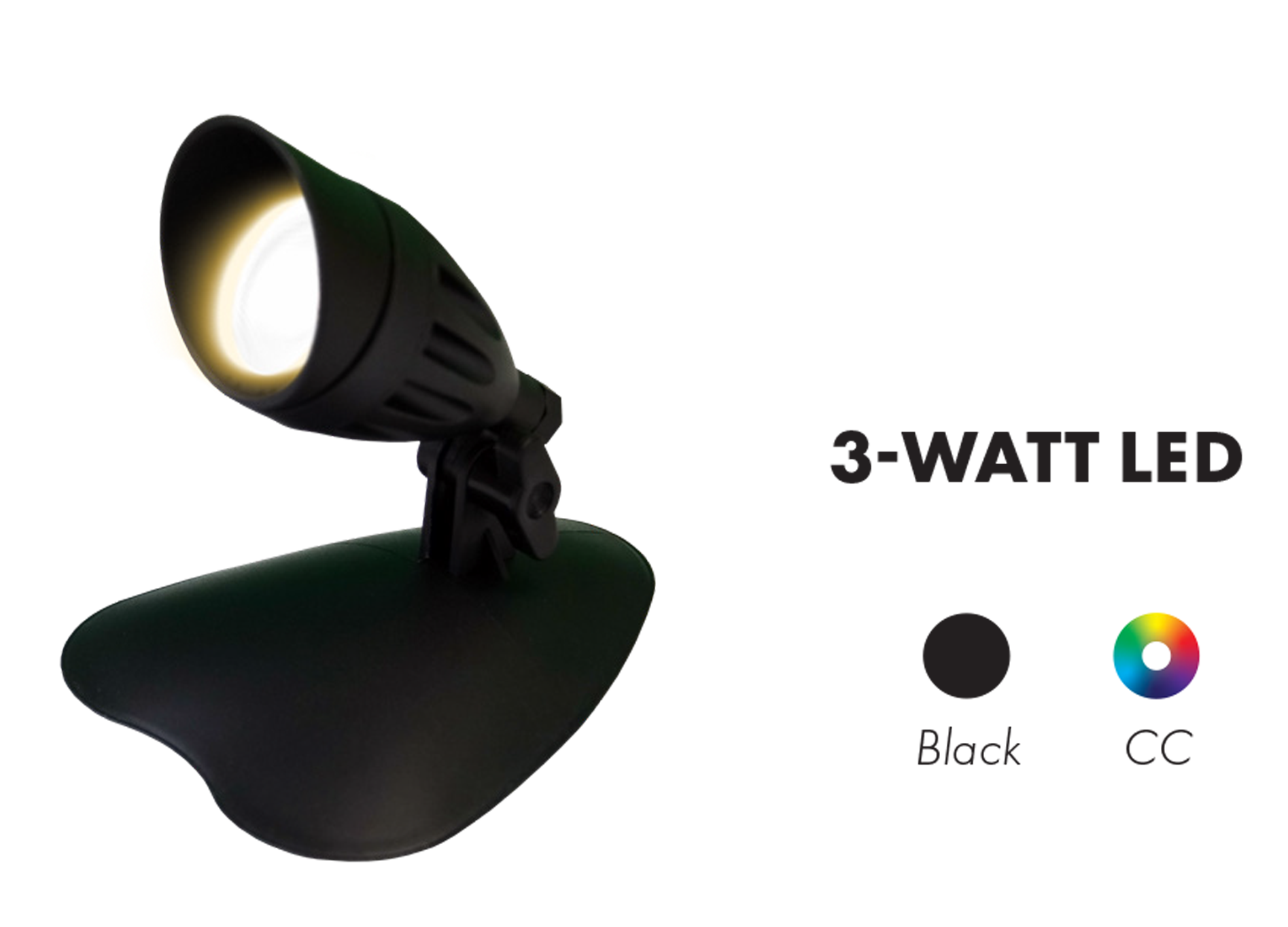 Black 3-Watt Spot light