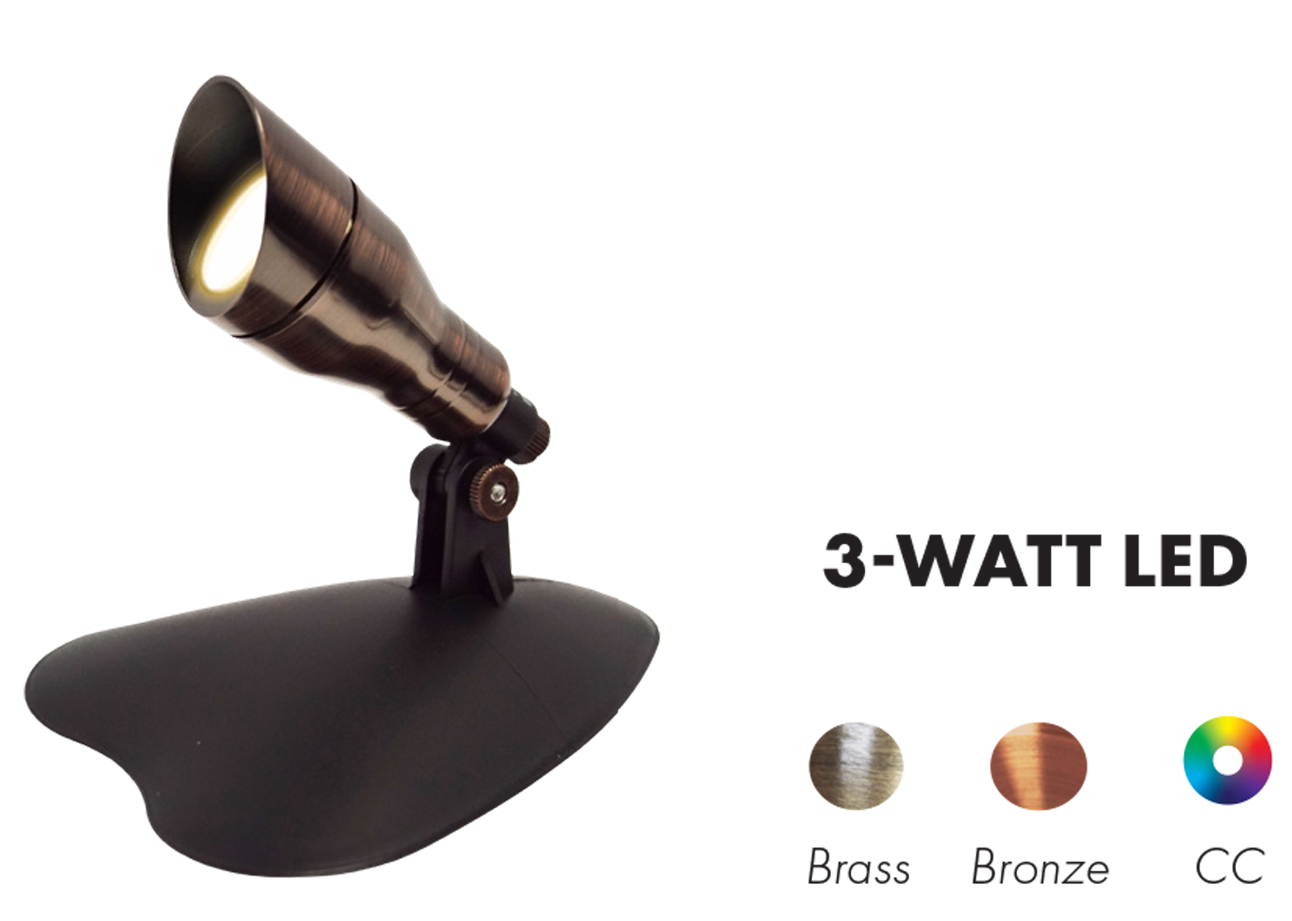 3 Watt Bronze Light