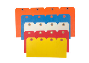 COLOURED TAGS #4 WHITE GANGS 4.25X2.125 COLOURED TAGS #4 WHITE GANGS 4.25X2.125