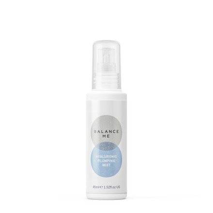 Balance Me Hyaluronic Plumping Mist 45ml on a white background.