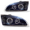For Ford Focus Mk2 05-08 Black Angel Eye Headlights Lighting Lamp Replacement