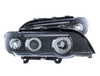 For BMW X5 E53 00-03 Black LED angel eye Halo Projector Headlights