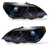 LHD Projector Headlights Pair Angel Eyes Clear Black H7 H7 BMW E60 61 03-07
