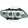 LHD Projector Headlights Headlamp Pair Angel Eyes Clear Chrome BMW X5 E53 03-07