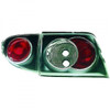 Back Rear Tail Lights Pair Set Clear Black Ford Escort 95-99