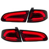 Back Rear Tail Lights Pair Set Clear Red Black Seat Ibiza 02-08