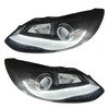 LHD Projector Headlights Lamp LED Lightbar DRL Black For Ford Focus MK3 2011-2014
