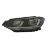 For VW Touran 7/15> Headlight TWIN (H7 H7) Black INNER (W/MTR) left side