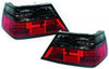 Back Rear Tail Lights Pair Set LED Clear Red Black Mercedes W124 85-95