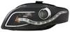 Eagle Eyes LHD Projector Headlights Headlamps LED DRL Black For Audi A4 B7