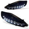 For Ford Fiesta 10/08-12 Headlight Black INNER (Incl. CHRM DRL) W/MTR (PAIR)