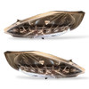 For Ford Fiesta 10/08-12 Headlight Black INNER (Incl. CHRM DRL) W/MTR (PAIR)