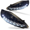 For Ford Fiesta 10/08-12 Headlight Black INNER (Incl. CHRM DRL) W/MTR (PAIR)