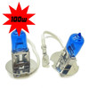 Pair 100w H3 453 offroad 7500K Xenon fog light bulbs blue