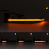 LED Dynamic Side Mirror Blinker Smoked For Peugeot 308 2013-2019