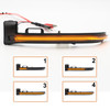 LED Dynamic Side Mirror Blinker Smoked For Peugeot 308 2013-2019