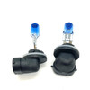 Pair 881 H27W 7500K xenon fog light bulbs 27w superwhite blue glass