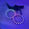 Pair 70mm SMD LED rings halo angel eye Bluetooth rainbow dream patterns