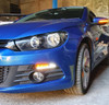 Full white LED DRL units with dynamic indicator for VW Scirocco 2008-2014
