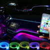 Smart Interior ambient LED neon EL wire rope fibreoptic kit Multicolour bluetooth