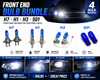 55w H7 H1 H3 501 7500K xenon headlight light bulbs front end upgrade