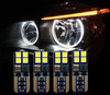 4 X Canbus 501 LED Bulbs Xenon White Halo Rings Angel Eyes For BMW E60 E61