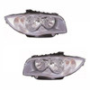 For BMW 1 Series E87 5 Door Hatchback 04-03.07 Headlight Lamp Chrome Pair OS NS