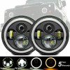 Full Smoked LED light upgrade kit headlights side repeaters number plate black