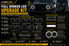 Full Smoked LED light upgrade kit headlights side repeaters number plate black