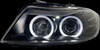 For BMW 3 Series E90 E91 2005-08 Black Projector LED Halo Angel Eye Headlights