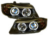 For BMW 3 Series E90 E91 2005-08 Black Projector LED Halo Angel Eye Headlights