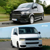 Pair LHD full LED black dynamic Headlights upgrade for VW Transporter T5.1 2010