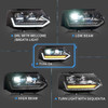 Pair LHD full LED black dynamic Headlights upgrade for VW Transporter T5.1 10-15
