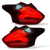Back Rear Tail Lights Pair Set Tube Light Smoke dynamic IND  Ford Focus 2011-14