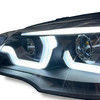 For BMW X5 E70 2006-13 BLACK INNER LED Halo angel eye headlights
