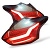 For Ford Focus MK3 2014-2018 LED Lightbar Rear Lights Smoked Dynamic Pair