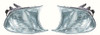 For BMW 3 Series E46 2 Door 1998-2001 Clear Front Indicator Lights Pair OS NS
