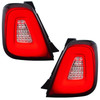 LED Rear Tail Lights Pair for Fiat 500 Abarth 595 695 2015+ Red/Clear