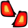 LED Rear Tail Lights Pair for Fiat 500 Abarth 595 695 2015+ Red/Clear