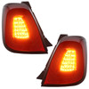 LED Rear Tail Lights Pair for Fiat 500 Abarth 595 695 2015+ Red/Clear