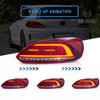 Pair LED Rear Tail Lights for VW Scirocco 2008–2014 – Red/Clear, Dynamic Indicators